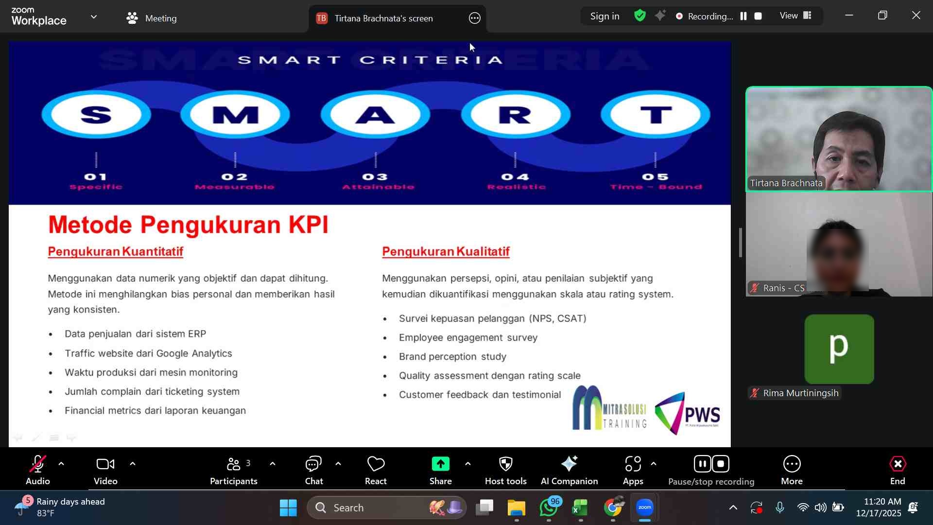 TRAINING KEY PERFORMANCE INDICATOR | Laporan Training & Dokumentasi ...