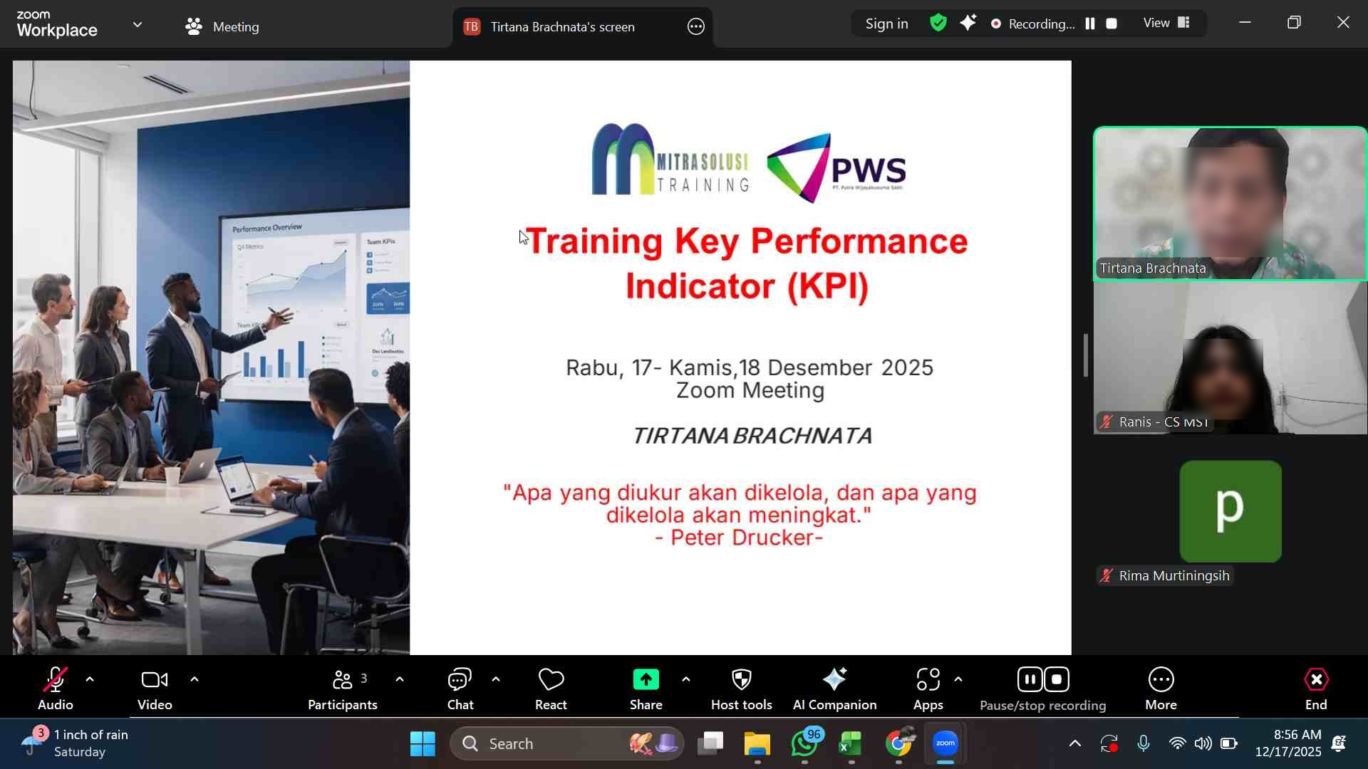 TRAINING KEY PERFORMANCE INDICATOR | Laporan Training & Dokumentasi ...